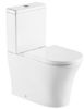 Kameo Close cupled white pan cistern and seat D shaped Closed Back to wall Complete rimless WC